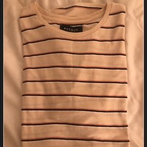 Pacsun stripped Scallop Fit T-Shirt